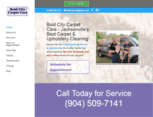 Tablet Screenshot of boldcitycarpetcare.com